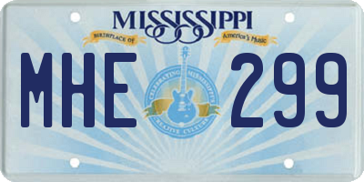 MS license plate MHE299