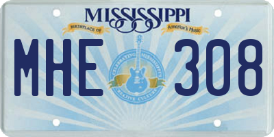 MS license plate MHE308