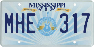MS license plate MHE317