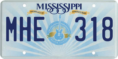 MS license plate MHE318