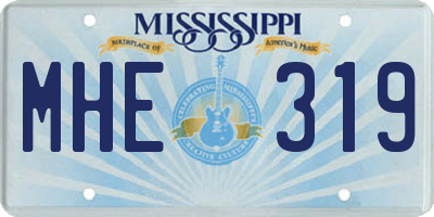MS license plate MHE319