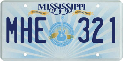MS license plate MHE321