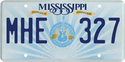MS license plate MHE327