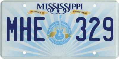 MS license plate MHE329