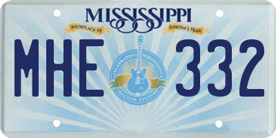 MS license plate MHE332