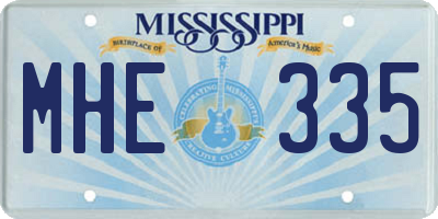 MS license plate MHE335