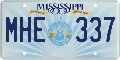 MS license plate MHE337