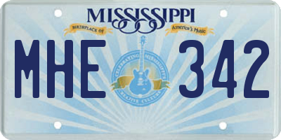 MS license plate MHE342