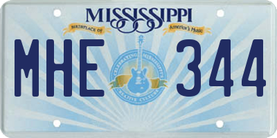 MS license plate MHE344