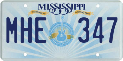MS license plate MHE347
