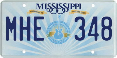 MS license plate MHE348