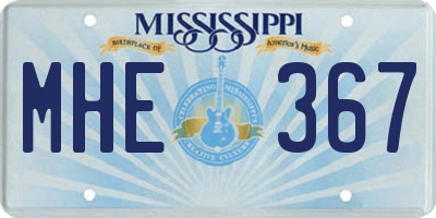 MS license plate MHE367