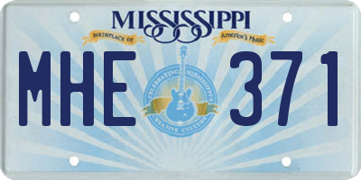 MS license plate MHE371