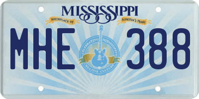 MS license plate MHE388
