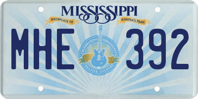 MS license plate MHE392