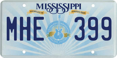 MS license plate MHE399