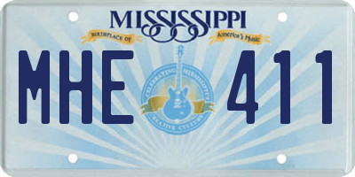 MS license plate MHE411