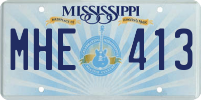 MS license plate MHE413