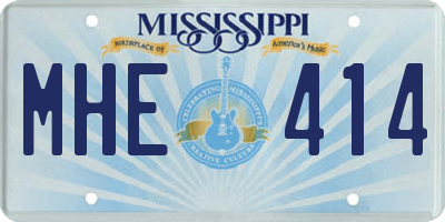 MS license plate MHE414