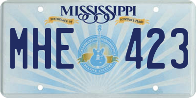 MS license plate MHE423