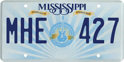 MS license plate MHE427