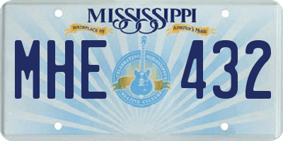 MS license plate MHE432