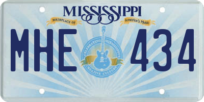 MS license plate MHE434