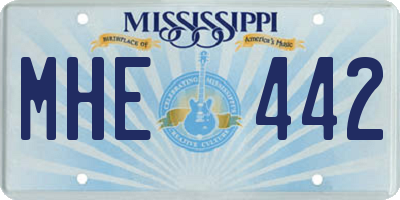 MS license plate MHE442