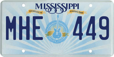 MS license plate MHE449