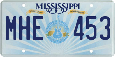 MS license plate MHE453