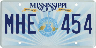 MS license plate MHE454