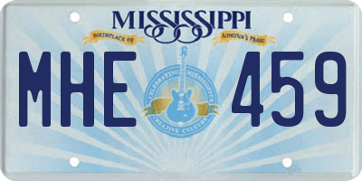 MS license plate MHE459