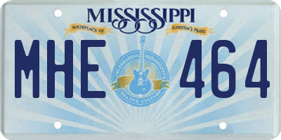 MS license plate MHE464