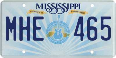 MS license plate MHE465