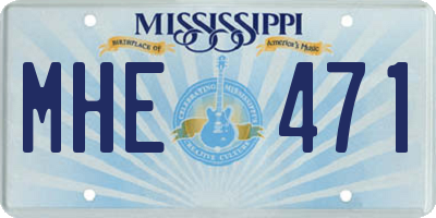 MS license plate MHE471