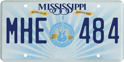 MS license plate MHE484