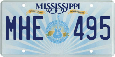 MS license plate MHE495