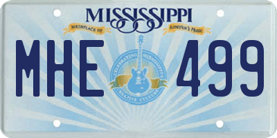 MS license plate MHE499