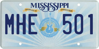 MS license plate MHE501