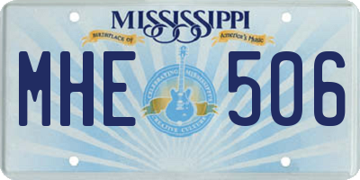 MS license plate MHE506