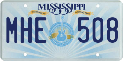 MS license plate MHE508