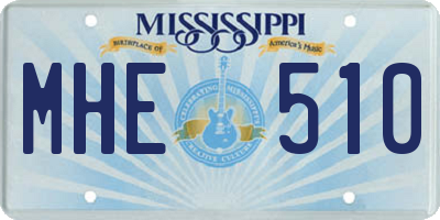 MS license plate MHE510