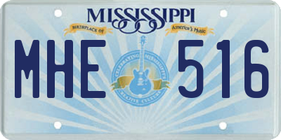 MS license plate MHE516