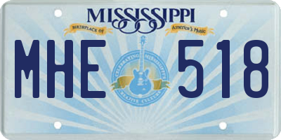 MS license plate MHE518