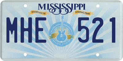 MS license plate MHE521