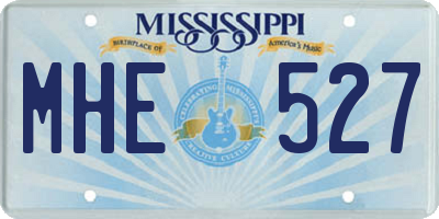 MS license plate MHE527
