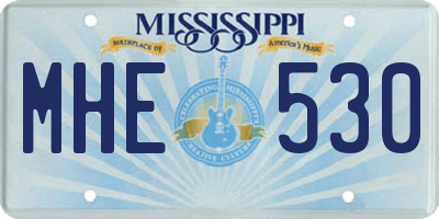 MS license plate MHE530