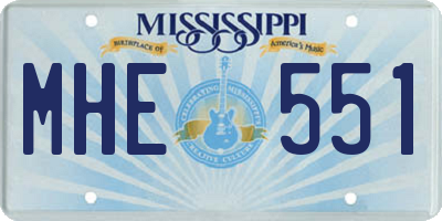 MS license plate MHE551