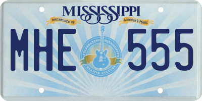 MS license plate MHE555
