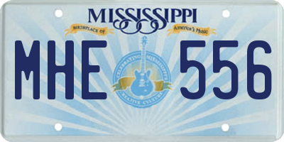 MS license plate MHE556
